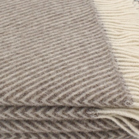 Plaid lana vergine con frange Marzotto Rombo