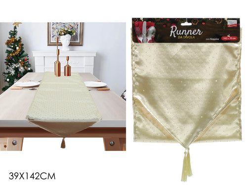 Runner Champagne 39x142cm