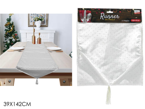 Runner Bianco 39x142cm