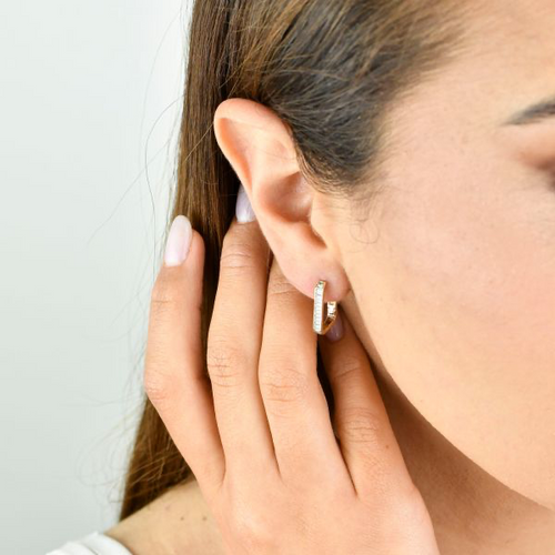 BOCCADAMO - Orecchini rettangolari placcati oro giallo SOPHIE