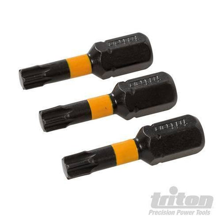 3 pz Punte inserti S2 ad impatto a taglio per cacciavite avvitatori in acciaio Triton