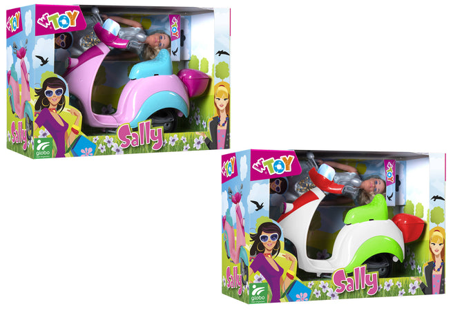 Bambola - Fashion doll soffiata con scooter.