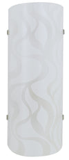 Applique Moderna Disegno Onde Vetro Bianco Lampada da Parete Led 8 watt Luce Naturale