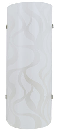 Applique Moderna Disegno Onde Vetro Bianco Lampada da Parete Led 8 watt Luce Naturale