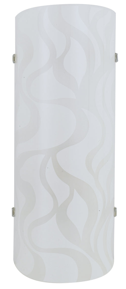 Applique Moderna Disegno Onde Vetro Bianco Lampada da Parete Led 8 watt Luce Naturale