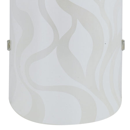 Applique Moderna Disegno Onde Vetro Bianco Lampada da Parete Led 8 watt Luce Naturale