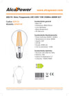 Alca Power A60 15W 220V 2500LM 6000K E27 lampada classica a filamento a led