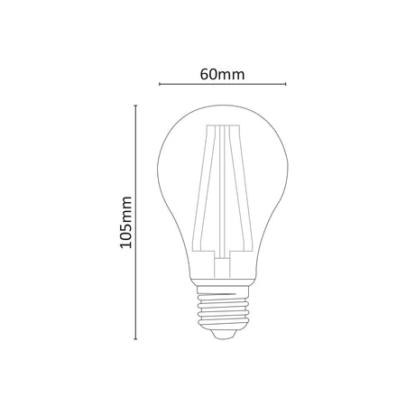 Alca Power A60 15W 220V 2500LM 4000K E27 lampada classica a filamento a led