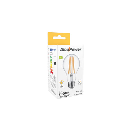 Alca Power A60 15W 220V 2500LM 4000K E27 lampada classica a filamento a led