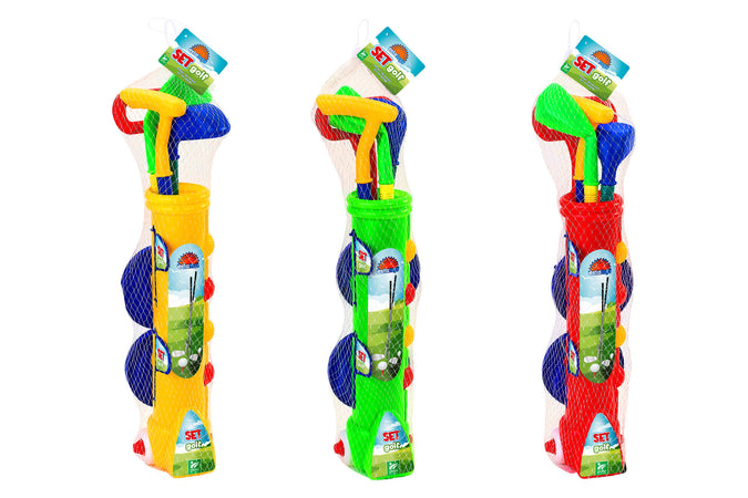 Sacca Golf con Ruote con 3 Mazze e 4 Palline 3 colori