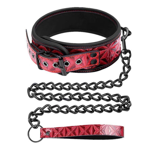 Collare Diamond Line con Cinturino Rosso