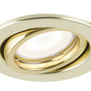 Faretto Incasso Tondo Orientabile Metallo Oro Soffitto Ribassato Led 6 watt Luce Calda