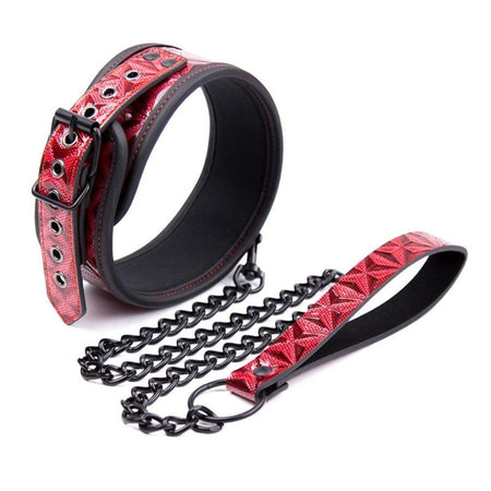 Collare Diamond Line con Cinturino Rosso