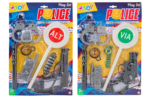 Set Polizia C/Pistola ed Accessori