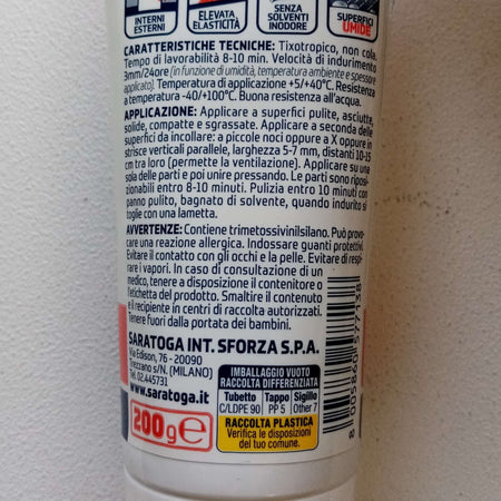 Saratoga UNICUM High Tack 130gr colla di montaggio bianca verniciabile