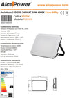 Alca Power proiettore LED 220-240V da 50W 4000K luce diurna