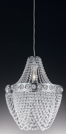 Lampadario Sospeso Pendagli Acrilico Metallo Interno Classico E27