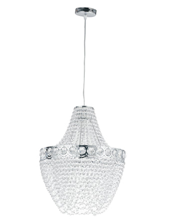 Lampadario Sospeso Pendagli Acrilico Metallo Interno Classico E27