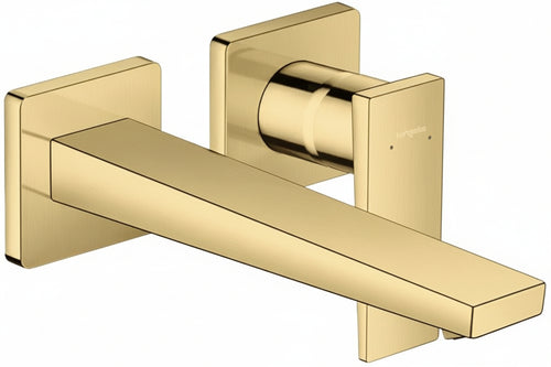 hansgrohe Wasserhahn Metropol, Unterputz Armatur fr Wandmontage, Auslauf 22,5 cm, Polished Gold Optic