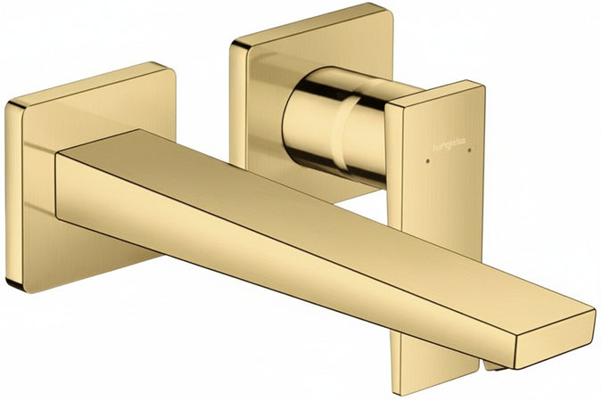 hansgrohe Wasserhahn Metropol, Unterputz Armatur fr Wandmontage, Auslauf 22,5 cm, Polished Gold Optic