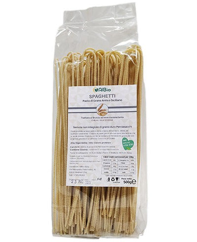 Pasta Spaghetti Artigianale Di Grano Antico Siciliano 500gr. Perciasacchi Trafilata Al Bronzo Khorasan
