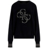 Guess maglione nero con logo borchie SYLVIE W5BR42Z26I2JBLK