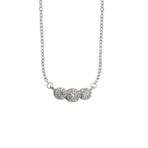 BOCCADAMO -  Collana a tre cestelli di zirconi