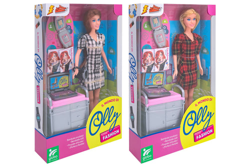 Bambola "Fashion doll" ufficio - 30cm. con accessori.