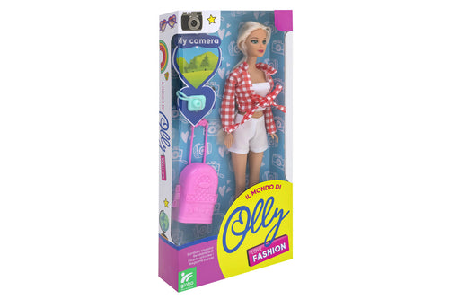Fashion Doll cm.30 Turista con Bagaglio e Fotocamera