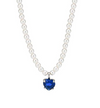 BOCCADAMO - Collana di perle con cuore blu SOPHIE