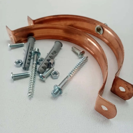 Collare in rame da 120mm per fissaggio e bloccaggio a muro