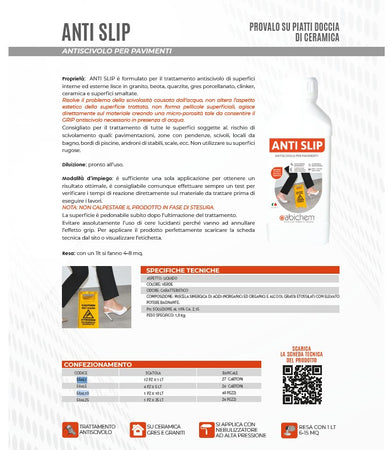 Abichem 1lt ANTI SLIP antiscivolo per pavimenti e piatti doccia