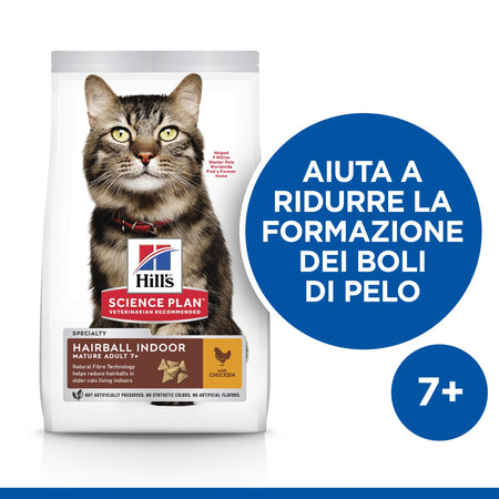Hill's Hairball Indoor secco Gatti Mature pollo 1,5 kg
