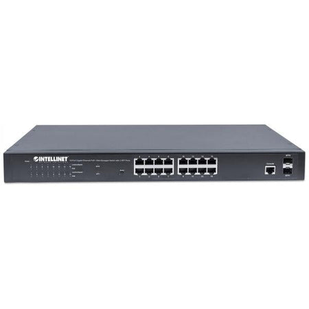 Switch Gigabit Ethernet 16 Porte PoE+ Web Managed con 2 Porte SFP