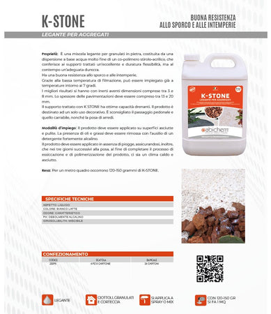 Abichem 5lt K-STONE miscela legante per granulati in pietra
