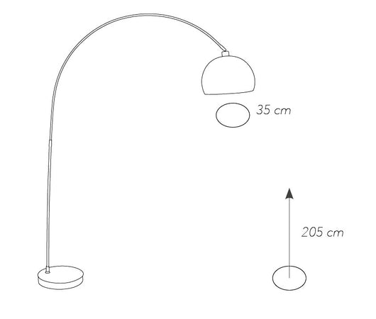 Lampada Arco Metallo Nikel Piantana Moderna Interni E27