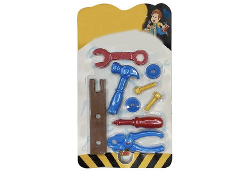 Set attrezzi da lavoro 9 pezzi in blister.
