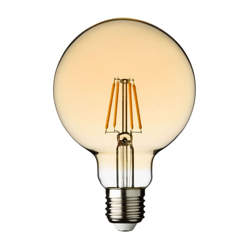 Lampadina di ricambio con filamento a led vintage globo e27 per catena da esterno (tradizionale - globo piccolo )