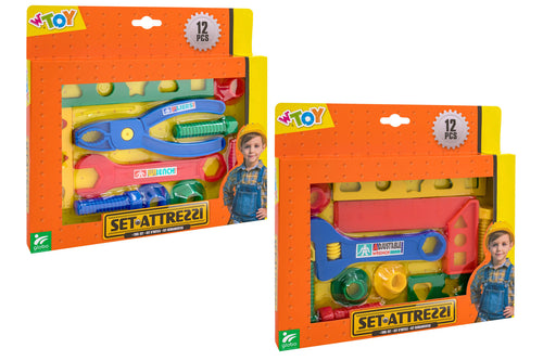 Attrezzi da lavoro 12 pezzi 2 ass.