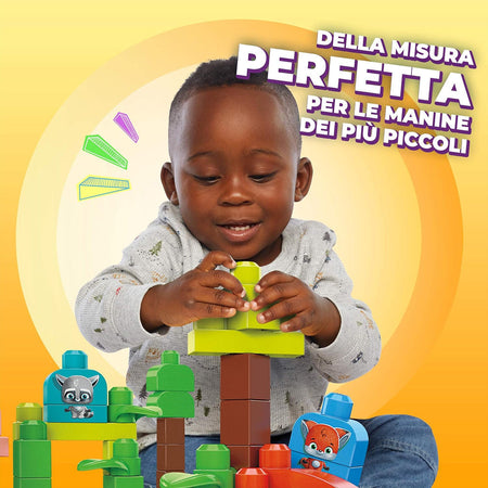 Mega Bloks First Builders Amici del Bosco Bio Contiene 70 Blocchi da Costruzione