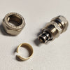 Raccordo 26x26mm diritto doppio manicotto a stringere per tubo multistrato