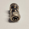 Raccordo 26x26mm diritto doppio manicotto a stringere per tubo multistrato
