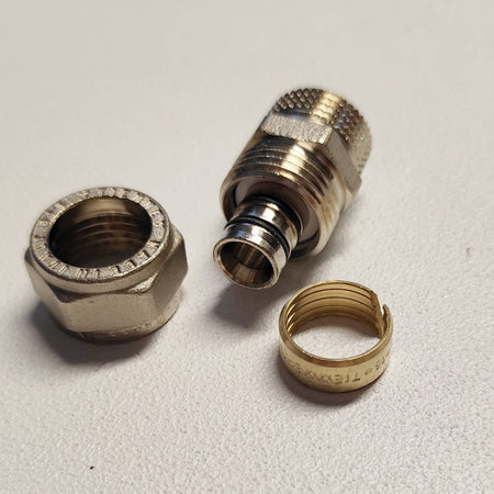 Raccordo 20x3/4'' diritto M maschio a stringere per tubo multistrato