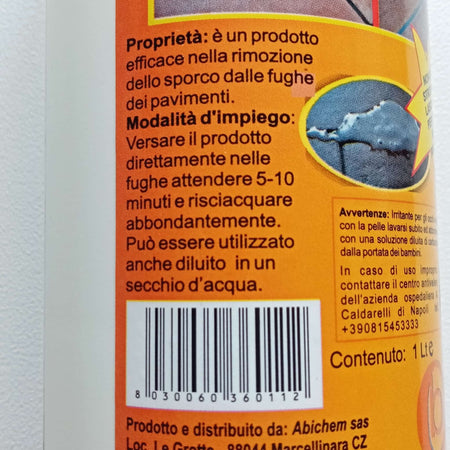 Abichem 1lt PULISTRISCE detergente per la pulizia e il rinnovo per le fughe dei pavimenti