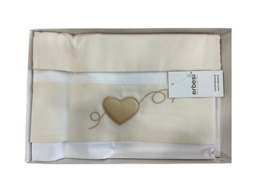 Set 3 pezzi Erbesi Cuore panna