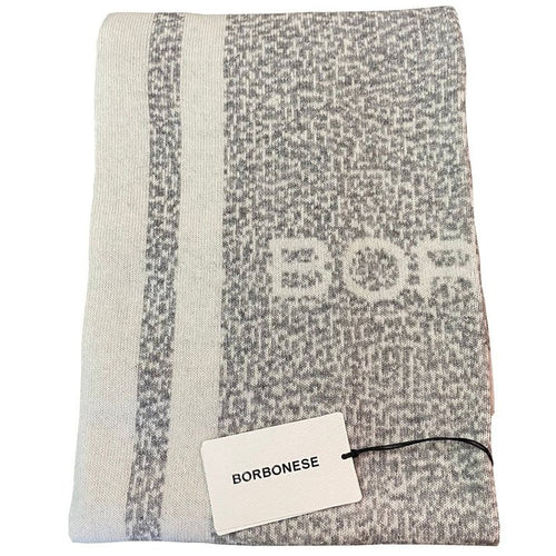 Copertina jacquard in lana e cachemire Twist Borbonese