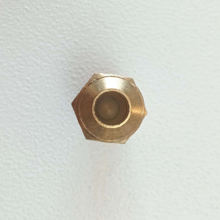 Niples condizionamento 1/4" x 1/4" diametro 6mm in ottone senza dadi per unire tubo rame
