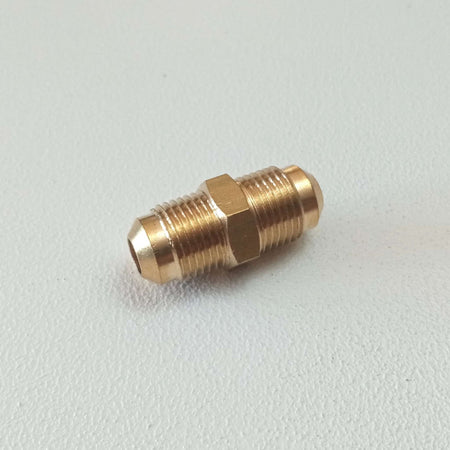 Niples condizionamento 1/4" x 1/4" diametro 6mm in ottone senza dadi per unire tubo rame