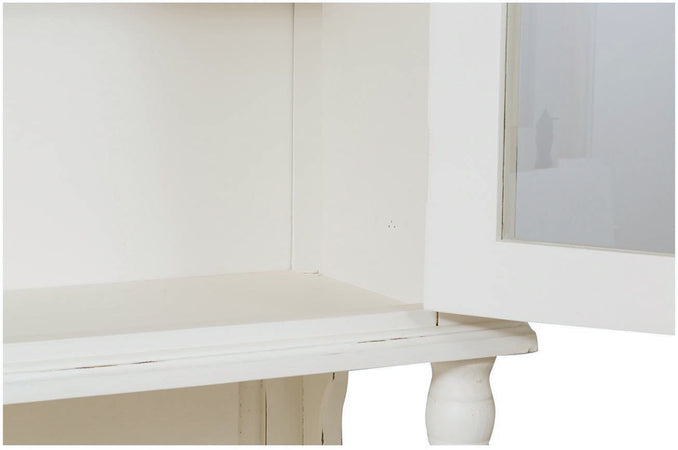 Biscottini Biscottini Vetrina Credenza Shabby Chic Legno Massello Tiglio 107x43x238 Italy