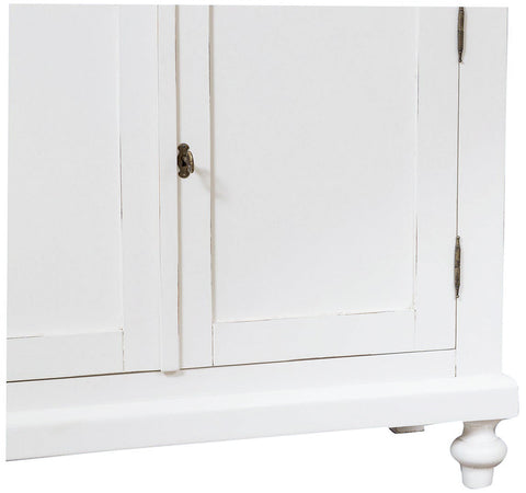 Biscottini Biscottini Vetrina Credenza Shabby Chic Legno Massello Tiglio 107x43x238 Italy